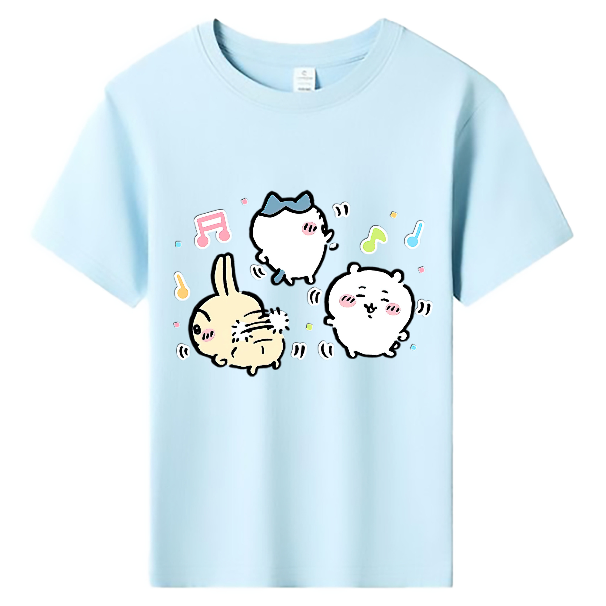 （画像用） ちいかわ うさぎ Chii-kawa usagi 綿100％キッズTシャツ（フロントプリント）